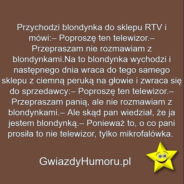 Nie Rozmawiam Z BlondynkamiGwiazdyhumoru.pl Dowcip (5)