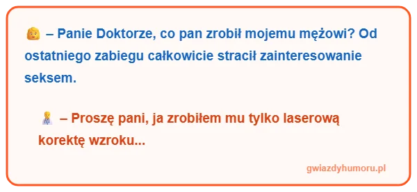 obrazek do Dowcip laserowa korekta wzroku