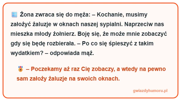 Grafika do dowcipu Żaluzje Dzień I Noc