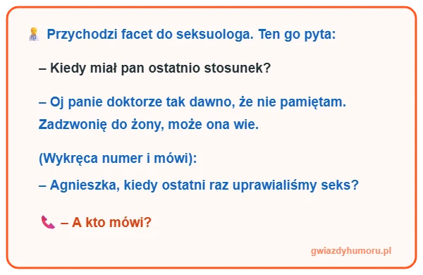 Dowcip seksuolog a kto mowi