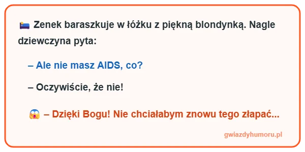 Dowcip zenek blondynka czarny humor (1)